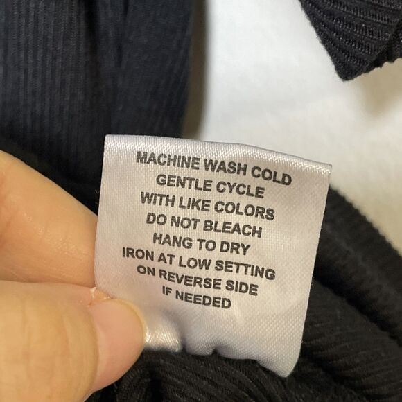 ORANGE KISS Short Puff Sleeve Black Top Blouse Size Medium - Picture 6 of 8